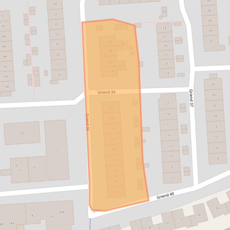 Kaart van postcodegebied 8225TL.