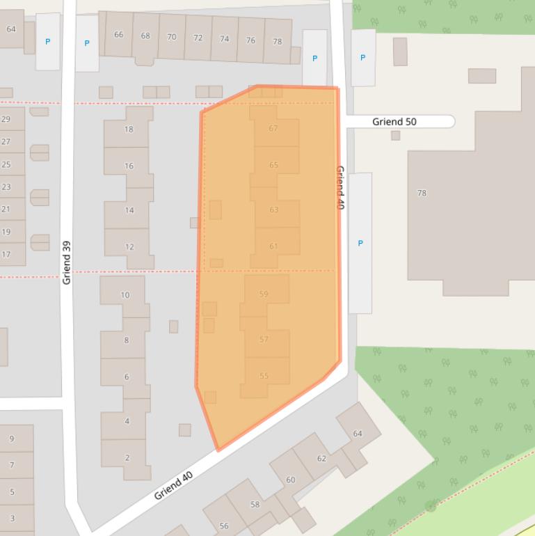 Kaart van postcodegebied 8225TN.