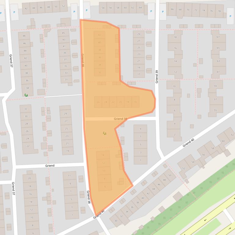 Kaart van postcodegebied 8225TS.