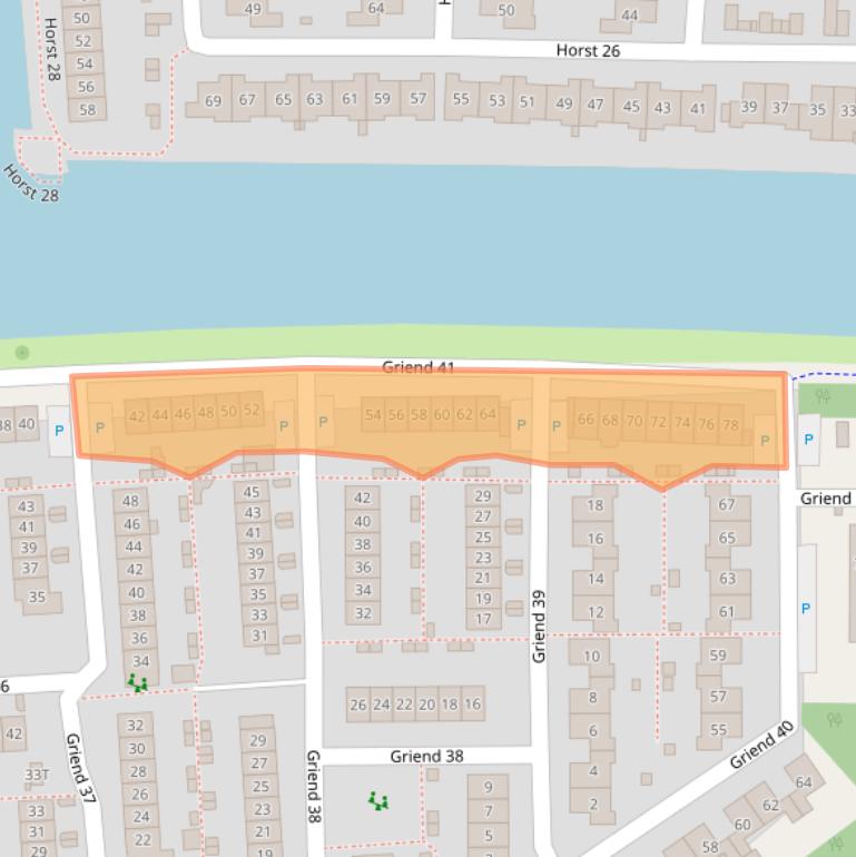 Kaart van postcodegebied 8225TV.
