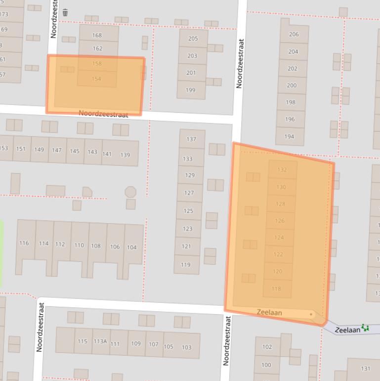 Kaart van postcodegebied 8226AE.