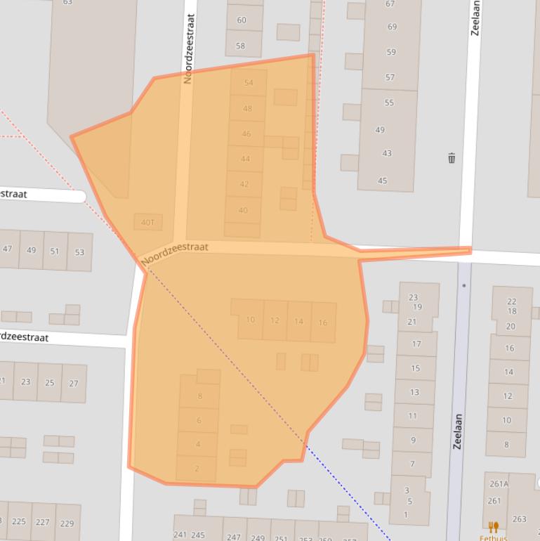 Kaart van postcodegebied 8226AJ.