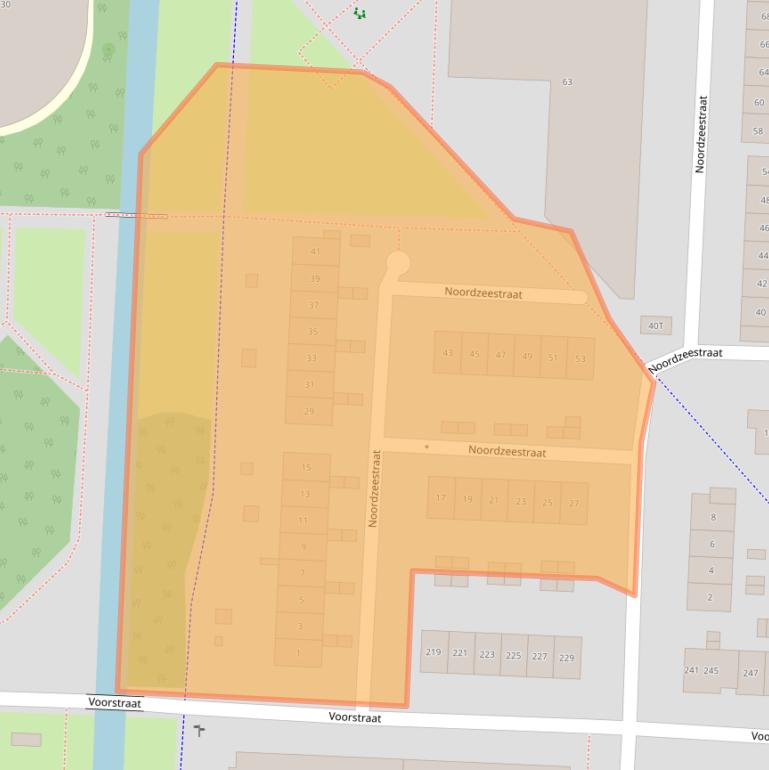 Kaart van postcodegebied 8226AM.