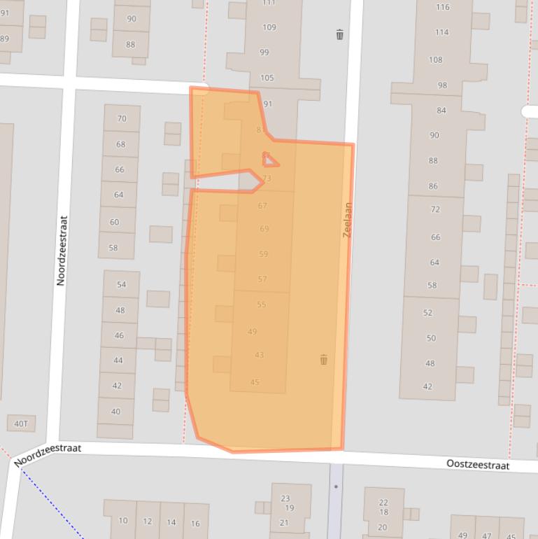 Kaart van postcodegebied 8226AW.