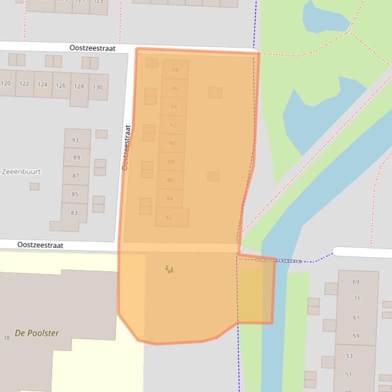 Kaart van postcodegebied 8226BB.