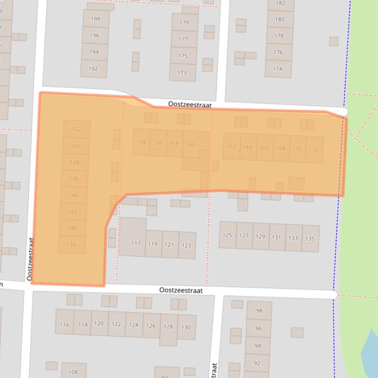 Kaart van postcodegebied 8226BD.