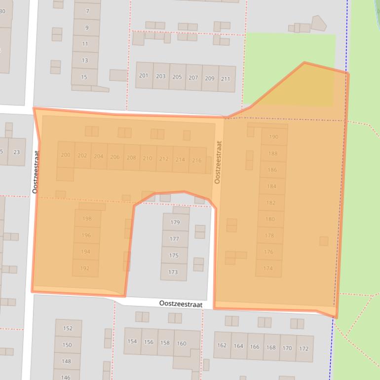 Kaart van postcodegebied 8226BJ.