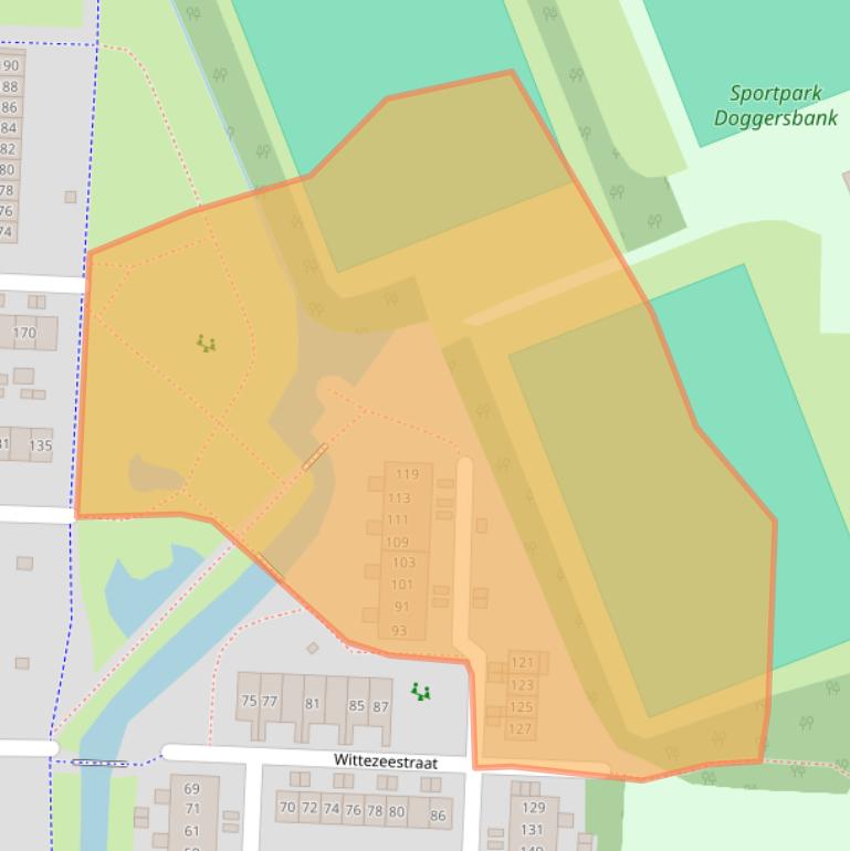 Kaart van postcodegebied 8226BS.