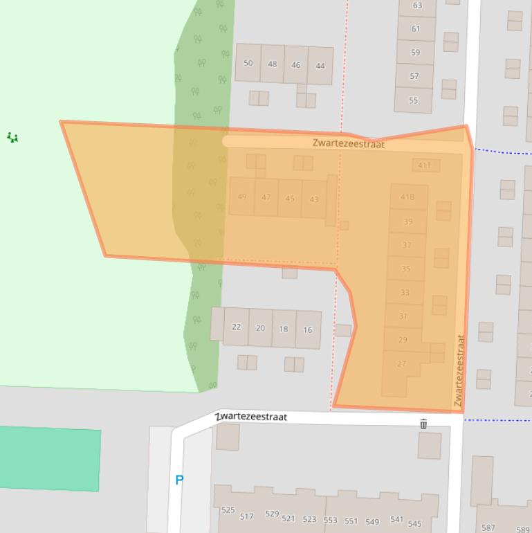 Kaart van postcodegebied 8226CC.