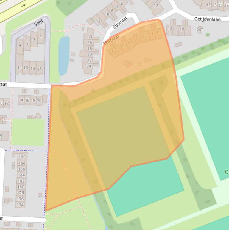 Kaart van postcodegebied 8226DC.