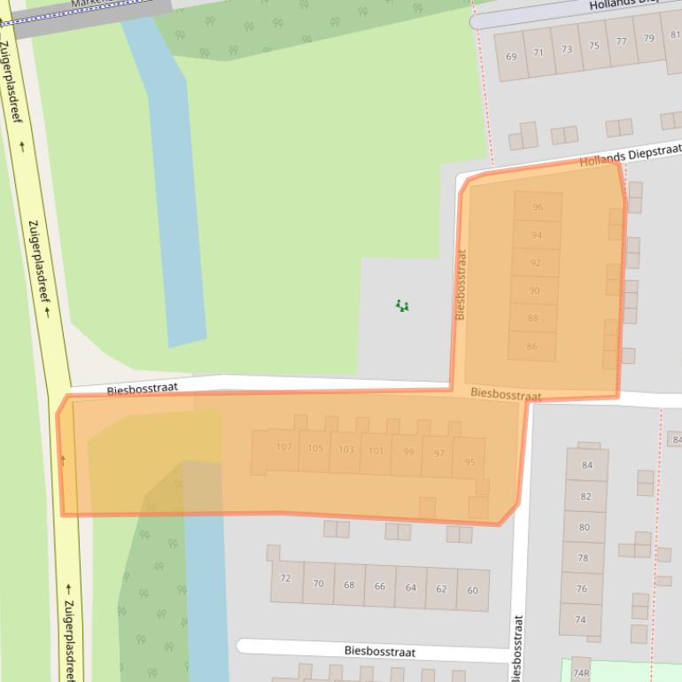 Kaart van postcodegebied 8226ED.