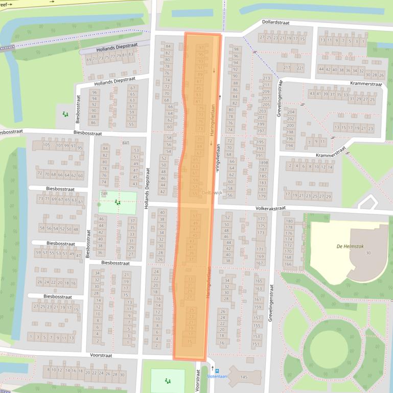 Kaart van postcodegebied 8226EN.