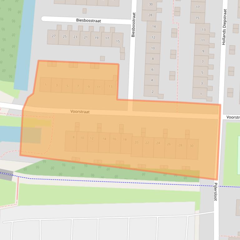 Kaart van postcodegebied 8226ER.