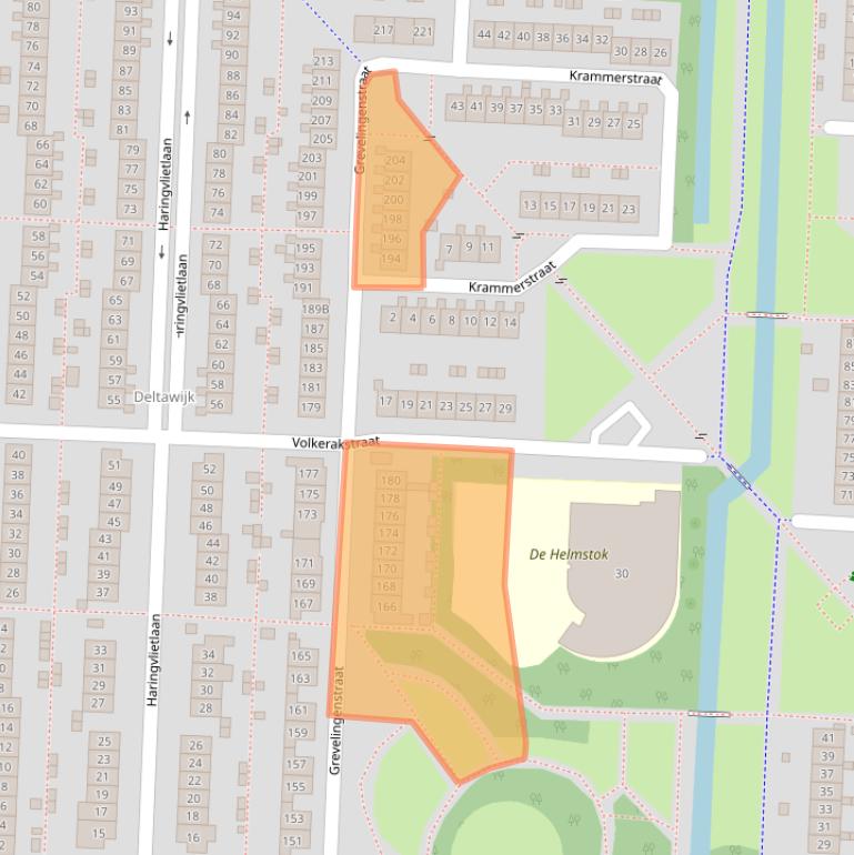 Kaart van postcodegebied 8226GL.