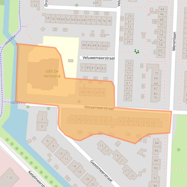 Kaart van postcodegebied 8226HT.
