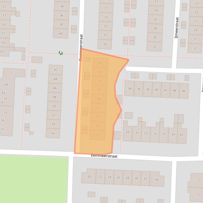 Kaart van postcodegebied 8226JM.