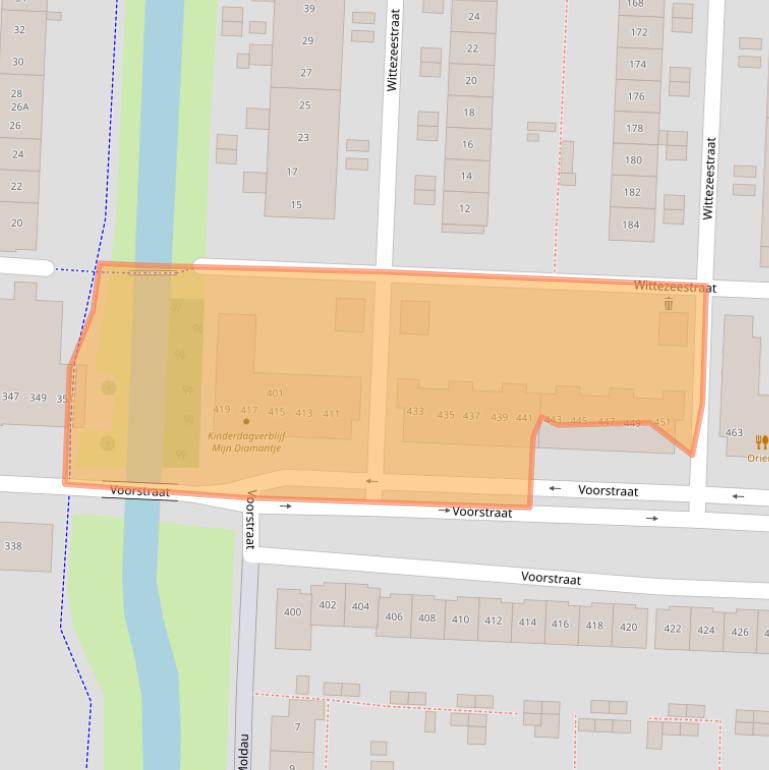 Kaart van postcodegebied 8226KC.