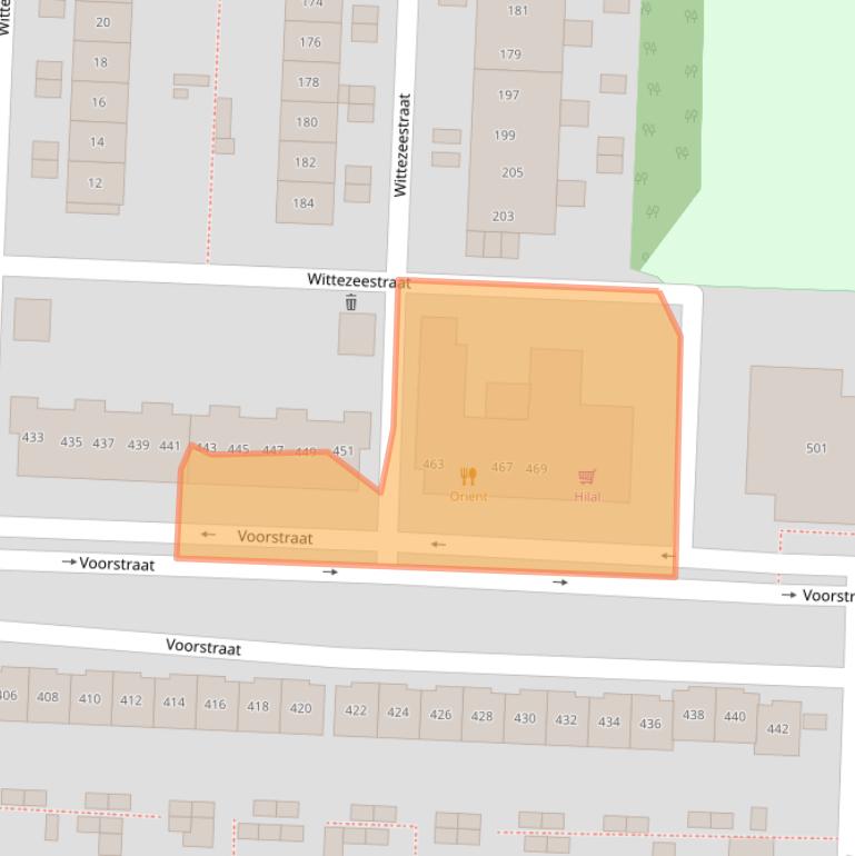 Kaart van postcodegebied 8226KD.