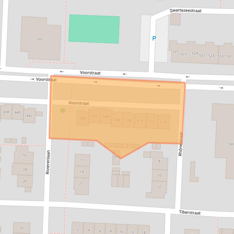 Kaart van postcodegebied 8226KG.