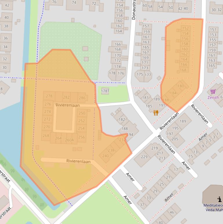 Kaart van postcodegebied 8226LH.