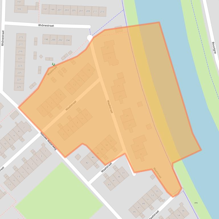 Kaart van postcodegebied 8226LX.