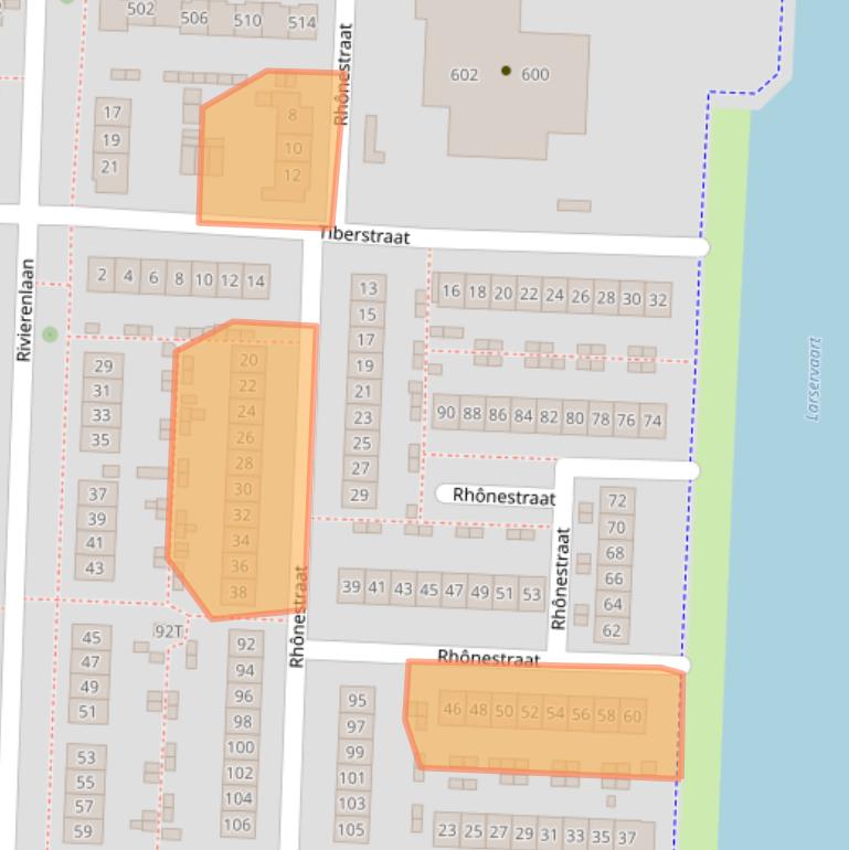 Kaart van postcodegebied 8226MC.