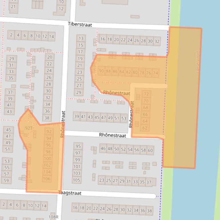 Kaart van postcodegebied 8226MD.