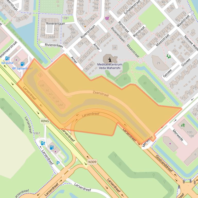 Kaart van postcodegebied 8226ND.