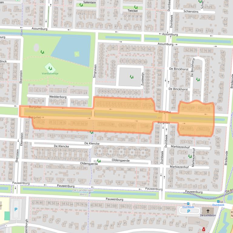 Kaart van postcodegebied 8226RE.