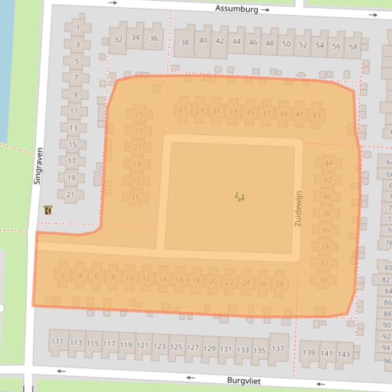 Kaart van postcodegebied 8226RL.