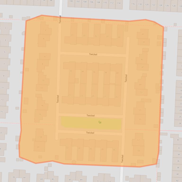 Kaart van postcodegebied 8226RW.
