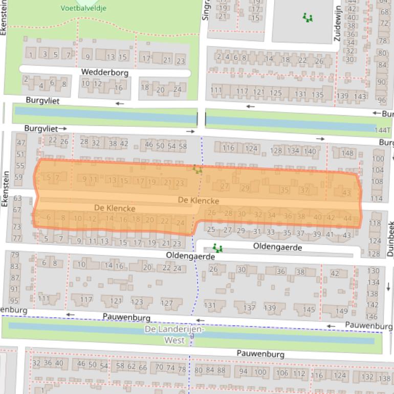 Kaart van postcodegebied 8226RX.