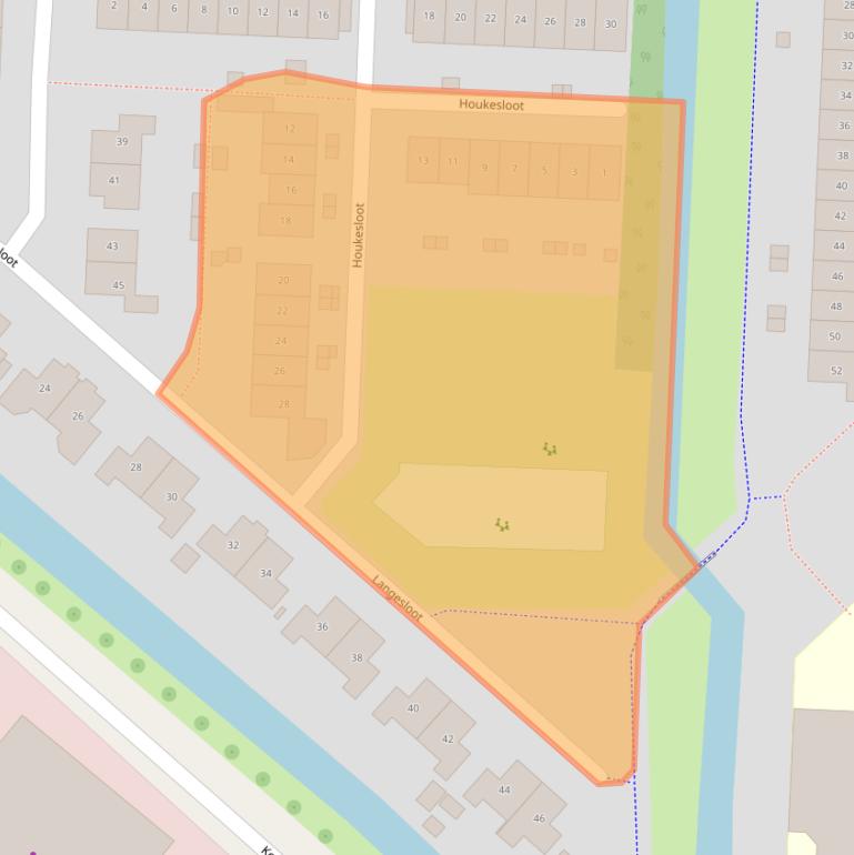 Kaart van postcodegebied 8226SC.