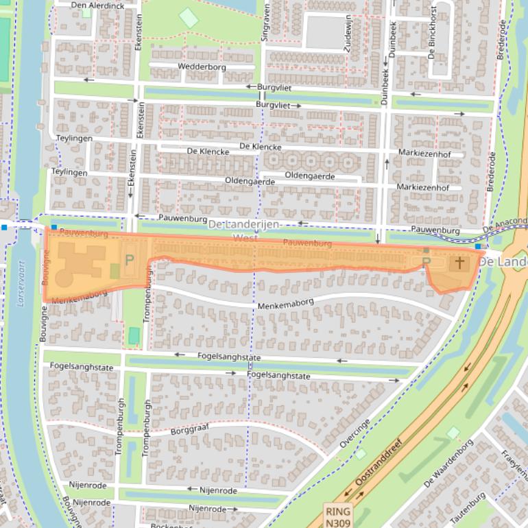 Kaart van postcodegebied 8226TA.
