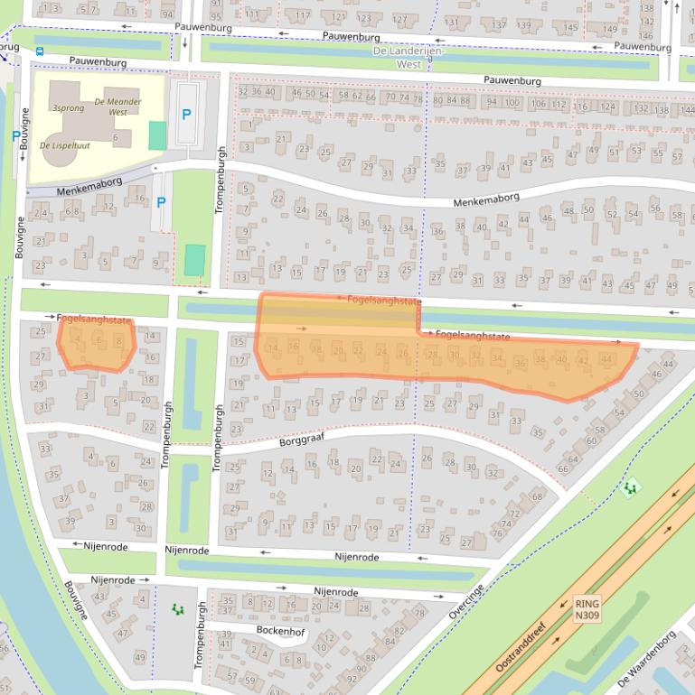 Kaart van postcodegebied 8226TE.