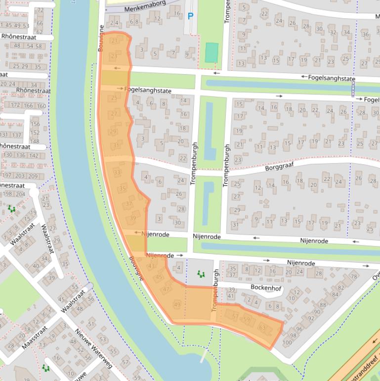 Kaart van postcodegebied 8226TJ.
