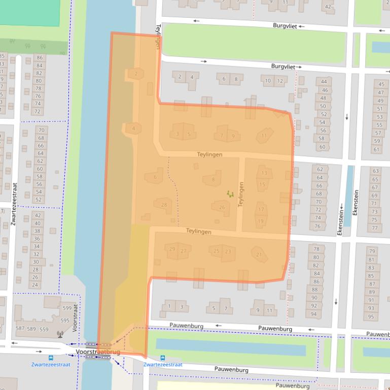Kaart van postcodegebied 8226TM.