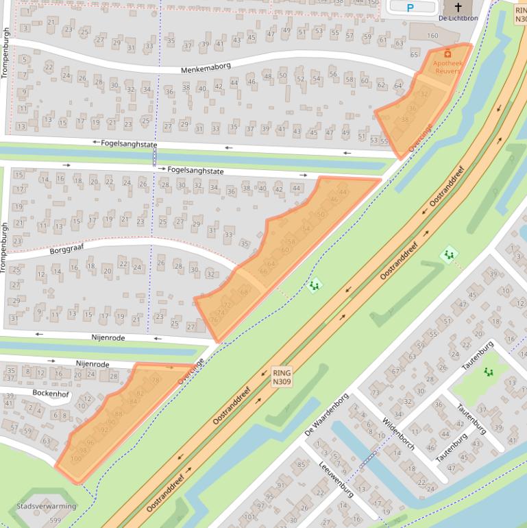 Kaart van postcodegebied 8226TN.