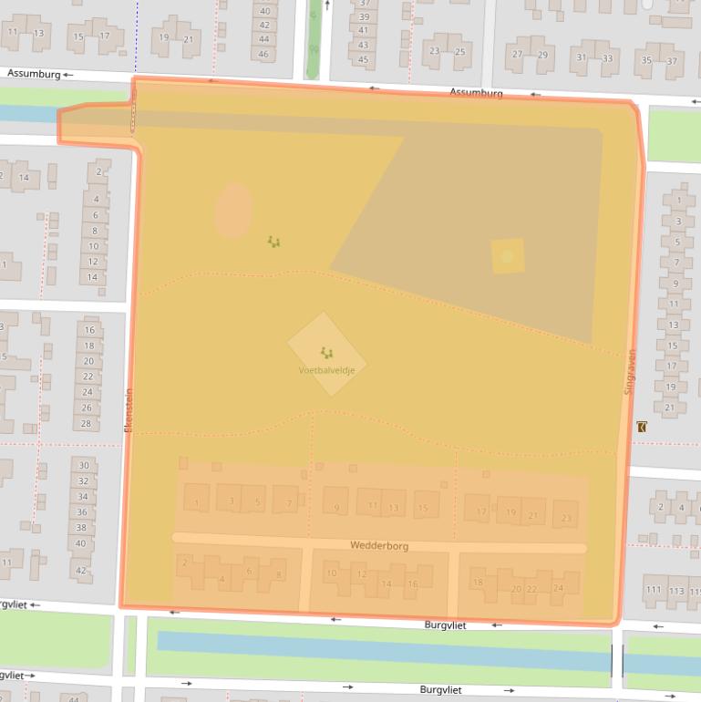 Kaart van postcodegebied 8226TP.