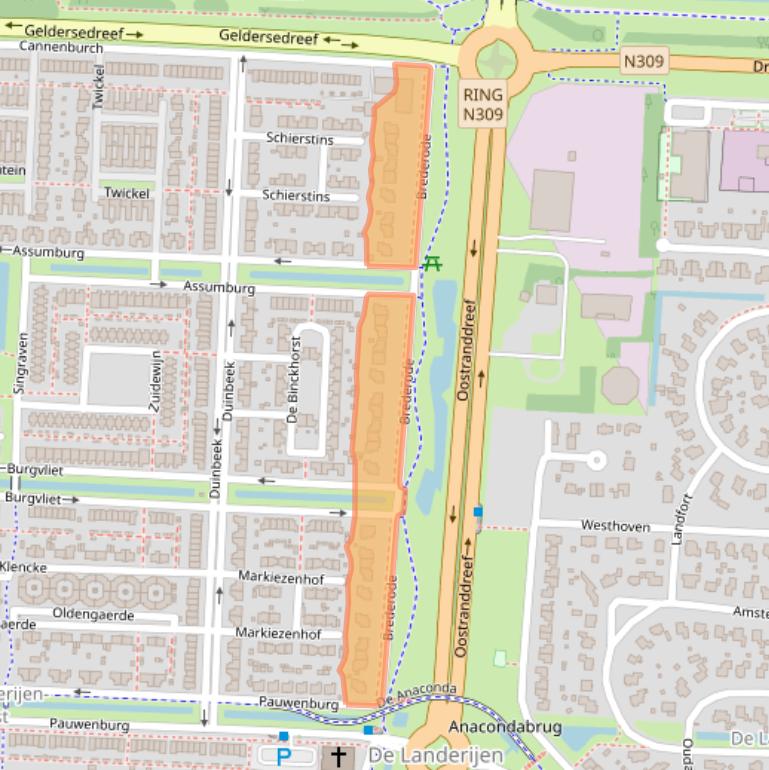 Kaart van postcodegebied 8226TS.