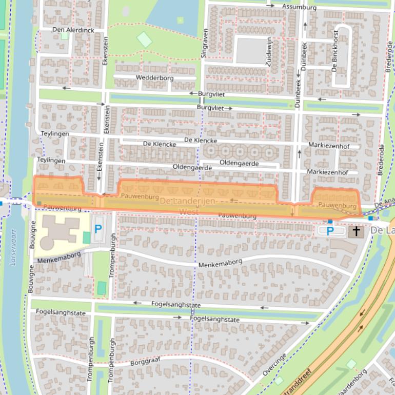 Kaart van postcodegebied 8226TV.