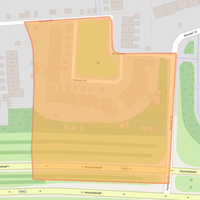 Kaart van postcodegebied 8231AA.