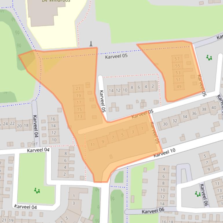 Kaart van postcodegebied 8231AC.