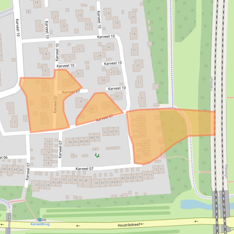 Kaart van postcodegebied 8231AJ.