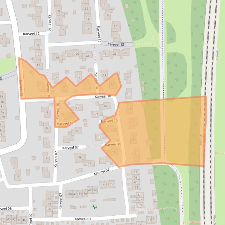 Kaart van postcodegebied 8231AN.