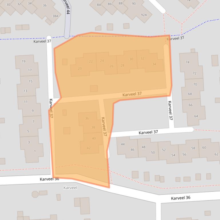 Kaart van postcodegebied 8231BT.