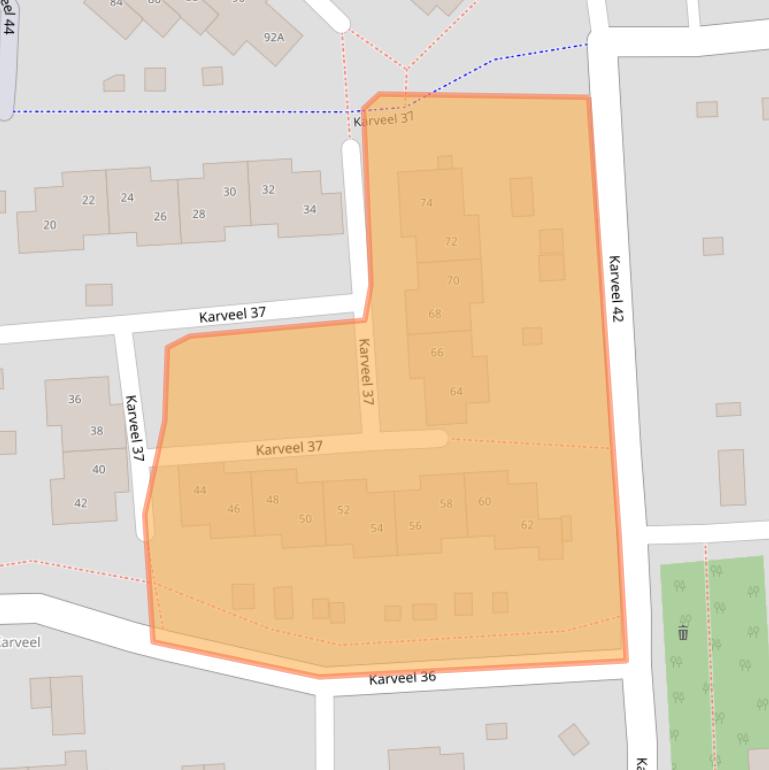 Kaart van postcodegebied 8231BV.