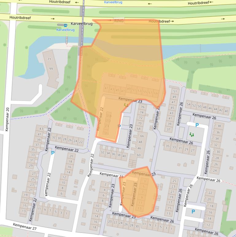 Kaart van postcodegebied 8231CA.