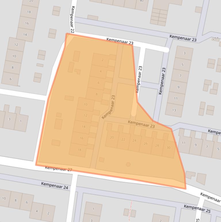 Kaart van postcodegebied 8231CB.