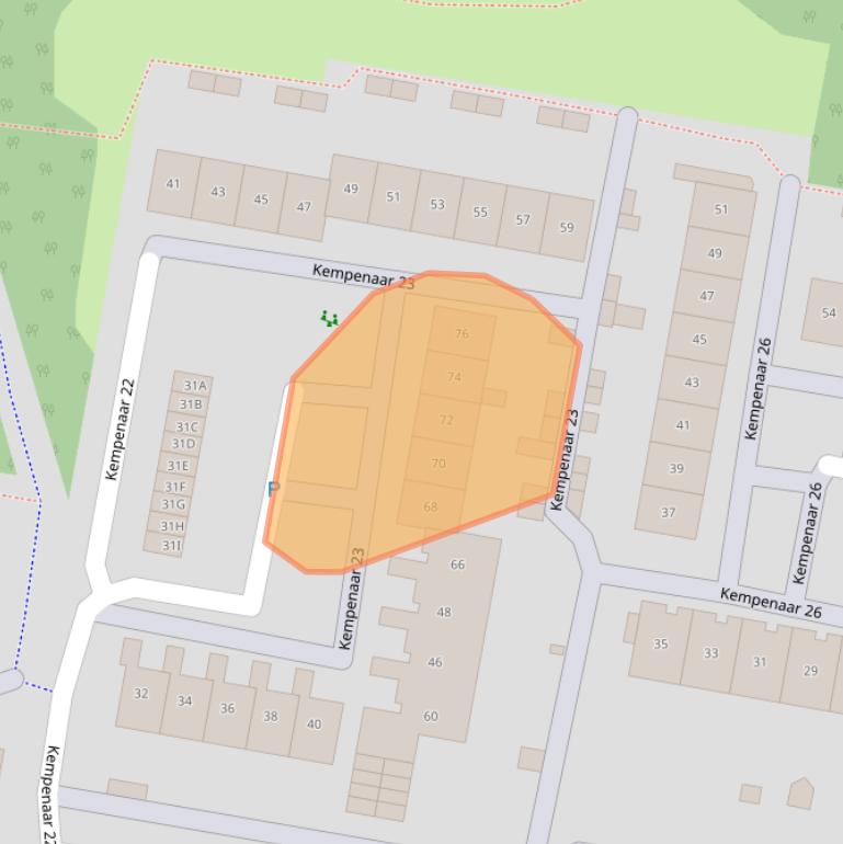 Kaart van postcodegebied 8231CD.